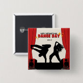 Gelukkige Internationale Dansdag | Wereld Dansdag Vierkante Button 5,1 Cm (Voorkant /achterkant)