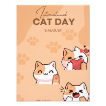 gelukkige internationale kattendag, 8 augustus