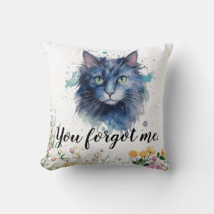 Gelukkige Internationale Kattendag Aquarel Wilde B Kussen
