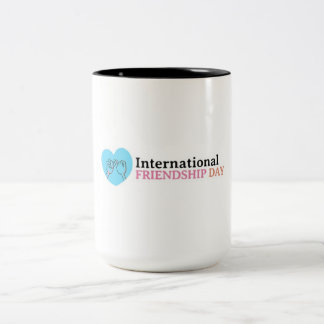 Gelukkige Internationale Vriendschapsdag Tweekleurige Koffiemok