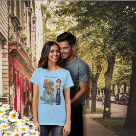 Gelukkige Internationale Vrouwendag | 8 maart blau T-shirt