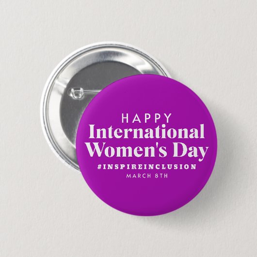 Gelukkige Internationale Vrouwendag | 8 maart Butt Ronde Button 5,7 Cm (Voorkant /achterkant)