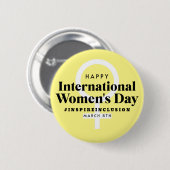 Gelukkige Internationale Vrouwendag | 8 maart Butt Ronde Button 5,7 Cm (Voorkant /achterkant)