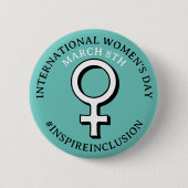 Gelukkige Internationale Vrouwendag | 8 maart Butt Ronde Button 5,7 Cm (Voorkant)