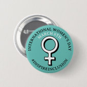 Gelukkige Internationale Vrouwendag | 8 maart Butt Ronde Button 5,7 Cm (Voorkant /achterkant)
