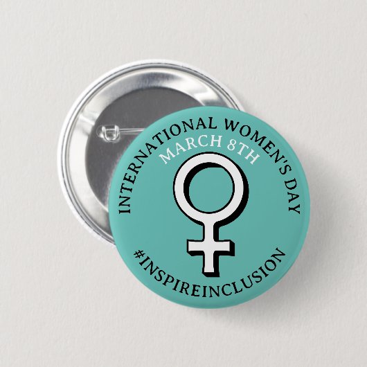 Gelukkige Internationale Vrouwendag | 8 maart Butt Ronde Button 5,7 Cm (Voorkant /achterkant)