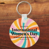 Gelukkige Internationale Vrouwendag | 8 maart Butt Sleutelhanger (Voorkant)