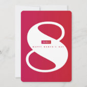 Gelukkige internationale vrouwendag! 8 maart Inter Feestdagenkaart (Voorkant)