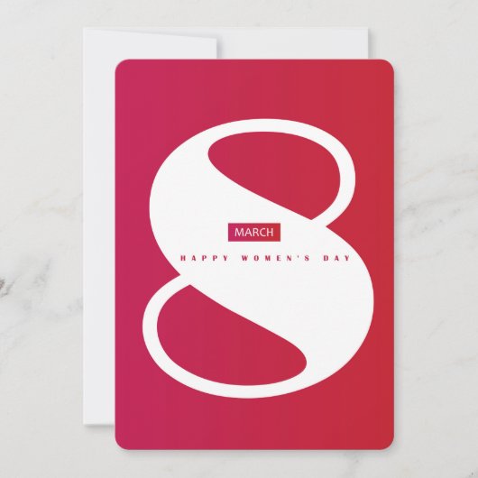 Gelukkige internationale vrouwendag! 8 maart Inter Feestdagenkaart (Voorkant)