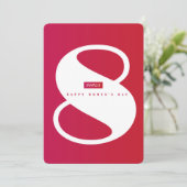 Gelukkige internationale vrouwendag! 8 maart Inter Feestdagenkaart (Staand voorkant)