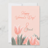 Gelukkige Internationale Vrouwendag! 8 maart Inter Feestdagenkaart (Voorkant)