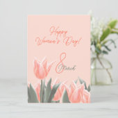 Gelukkige Internationale Vrouwendag! 8 maart Inter Feestdagenkaart (Staand voorkant)