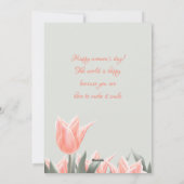 Gelukkige Internationale Vrouwendag! 8 maart Inter Feestdagenkaart (Achterkant)