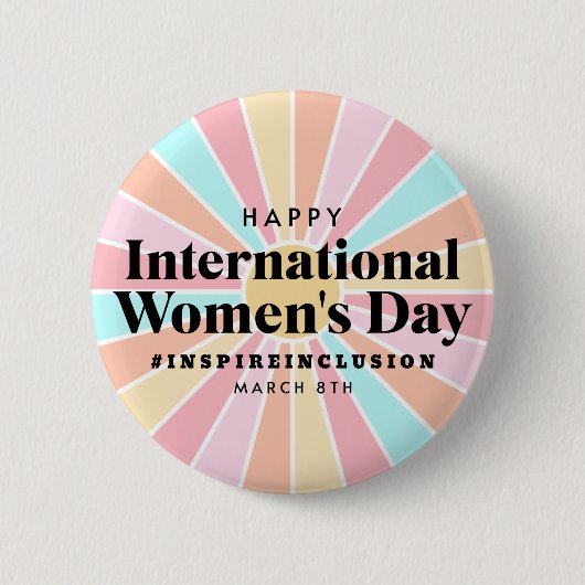 Gelukkige Internationale Vrouwendag | 8 maart Ronde Button 5,7 Cm (Voorkant)