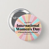 Gelukkige Internationale Vrouwendag | 8 maart Ronde Button 5,7 Cm (Voorkant /achterkant)