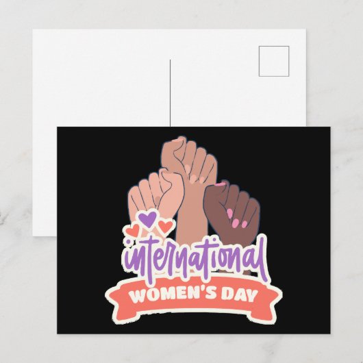 Gelukkige Internationale Vrouwendag Briefkaart (Voorkant / Achterkant)