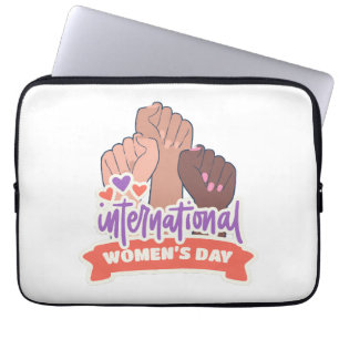 Gelukkige Internationale Vrouwendag Laptop Sleeve