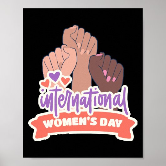 Gelukkige Internationale Vrouwendag Poster (Voorkant)