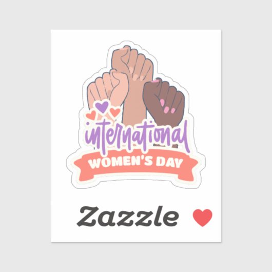 Gelukkige Internationale Vrouwendag Sticker (Vel)