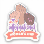 Gelukkige Internationale Vrouwendag Sticker (Voorkant)