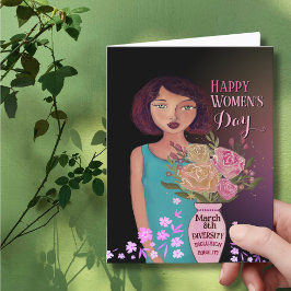 Gelukkige Internationale Vrouwendag | Vrouwen met Feestdagen Kaart