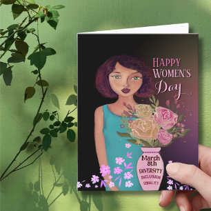 Gelukkige Internationale Vrouwendag   Vrouwen met  Feestdagen Kaart