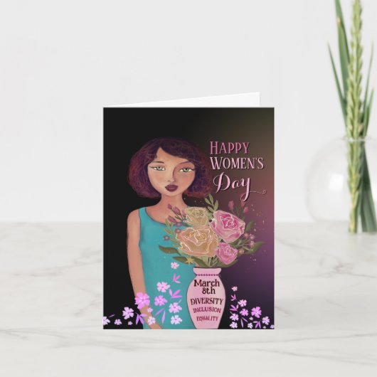 Gelukkige Internationale Vrouwendag | Vrouwen met  Feestdagen Kaart (Voorkant)