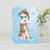 Gelukkige Italiaanse Windhond Howlidays Feestdagenkaart (Staand voorkant)