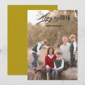 gelukkige jaar nieuwe jaarkaart feestdagenkaart (Voorkant / Achterkant)