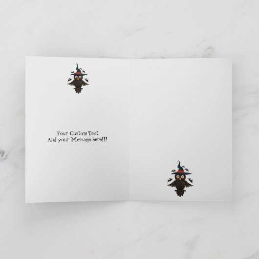 Gelukkige jachtuil geesten en vliegende vleermuize kaart (Binnen)