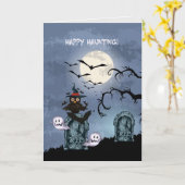 Gelukkige jachtuil geesten en vliegende vleermuize kaart (Gele Bloem)