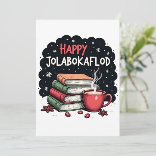 Gelukkige Jolabokaflod Familie Viering Gift Feestdagenkaart (Staand voorkant)