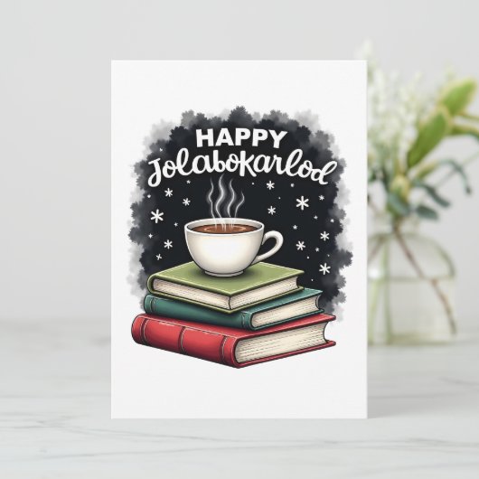 Gelukkige Jolabokaflod Familie Viering Gift Feestdagenkaart (Staand voorkant)