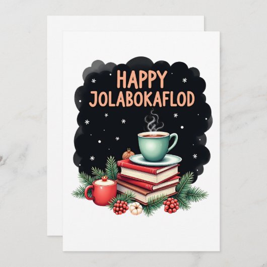 Gelukkige Jolabokaflod Familie Viering Gift Feestdagenkaart (Voorkant / Achterkant)