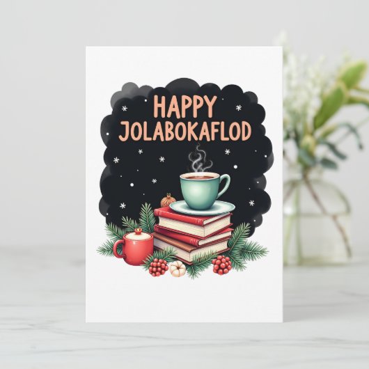Gelukkige Jolabokaflod Familie Viering Gift Feestdagenkaart (Staand voorkant)