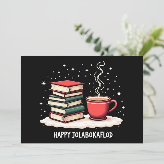 Gelukkige Jolabokaflod Familie Viering Gift Feestdagenkaart (Staand voorkant)