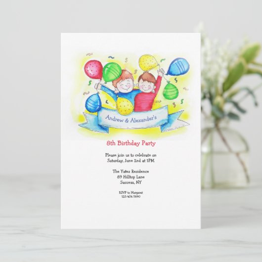 Gelukkige Jongens Verjaardag Kaart (Staand voorkant)