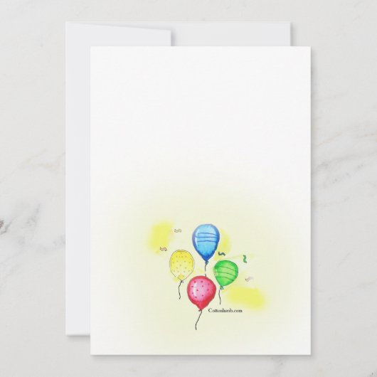 Gelukkige Jongens Verjaardag Kaart (Achterkant)