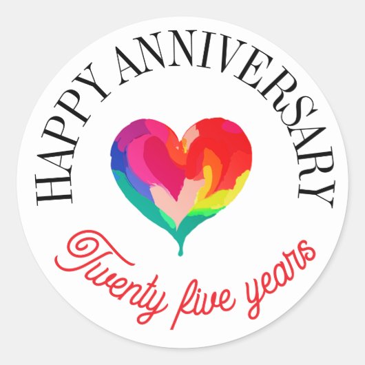 Gelukkige jubileum stickers (Voorkant)