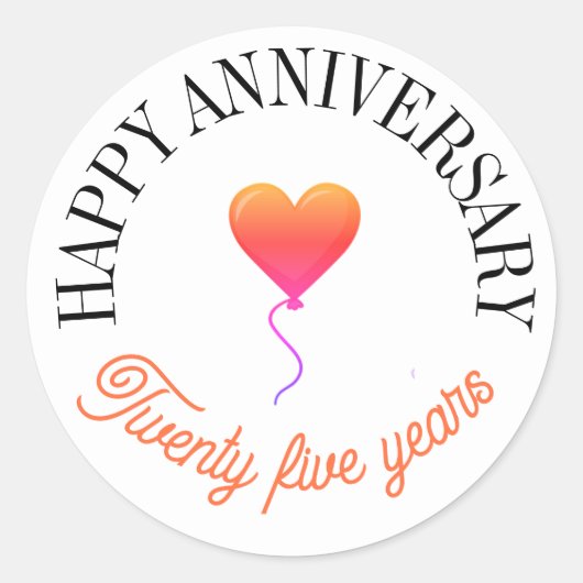 Gelukkige jubileum stickers (Voorkant)