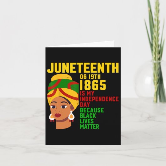 Gelukkige Junenth Is Mijn Onafhankelijkheidsdag Vr Kaart (Voorkant)