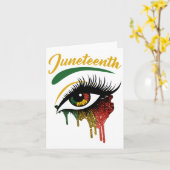 Gelukkige Juneteenth 1865 Helder Ogen Melanine Ret Kaart (Gele Bloem)