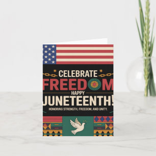 Gelukkige Juneteenth Groet Feestdagen Kaart