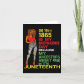 Gelukkige Juneteenth Is Mijn Onafhankelijkheidsdag Kaart (Voorkant)