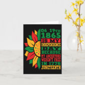 Gelukkige Juneteenth Is Mijn Onafhankelijkheidsdag Kaart (Gele Bloem)