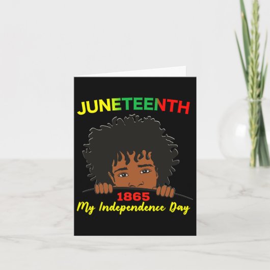 Gelukkige Juneteenth Onafhankelijkheid Tiener Jeug Kaart (Voorkant)