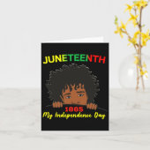 Gelukkige Juneteenth Onafhankelijkheid Tiener Jeug Kaart (Gele Bloem)