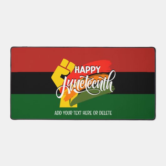 GELUKKIGE JUNETEENTH Pan Afrikaans Bureaumat (Voorkant)