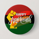 GELUKKIGE JUNETEENTH Pan Afrikaans Ronde Button 7,6 Cm (Voorkant)