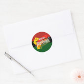 GELUKKIGE JUNETEENTH Pan Afrikaans Ronde Sticker (Envelop)